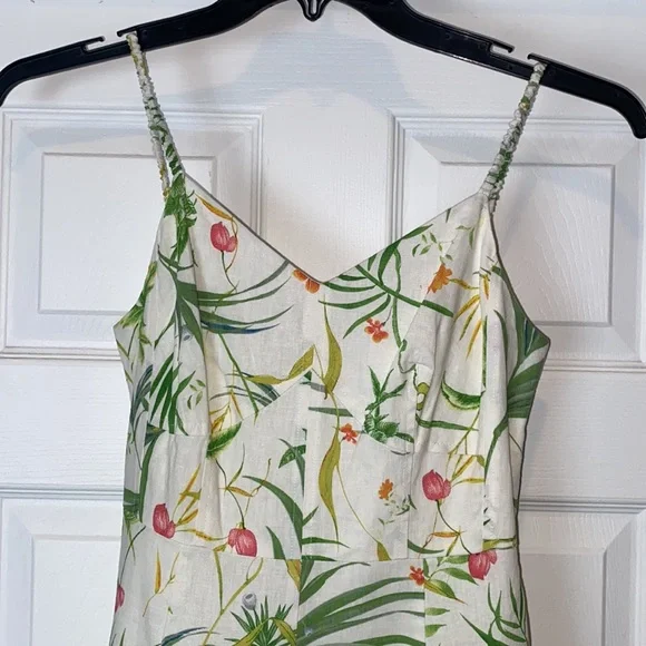 a loves a Tropical Print Off White Mini Dress - Picture 4 of 15